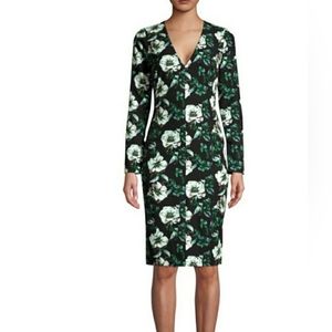 CLOSET CLEAROUT ONLY! BLACK HALO SAMBORA FLORAL SHEATH DRESS.